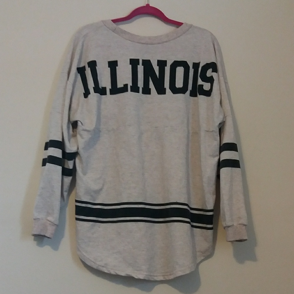Women's "Illinois" Love Varsity Long Sleeve Top XL
